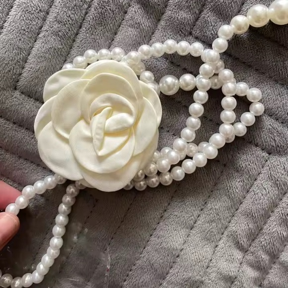 Vintage Romantic White Rose Pearl Belt main image 10